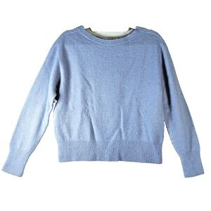 Michela Mii Women's Pullover Sweater Light Blue Gray Made In Italy NWT